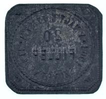 1920. 20f "A Magy. Köztiszti Fogy. Szövetkezete" Zn lemez szükségpénz / bárca T:VF, patina