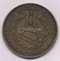 DN "Alkotó Ifjúsági Pályázat FMKT-FAT" egyoldalas bronz emlékérem (70mm) T:AU