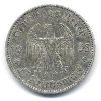 Német Harmadik Birodalom 1935A 5M Ag "Garnisonkirche" T:XF,VF patina German Third Reich 19...