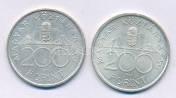 1993. 200Ft Ag "MNB" (2x) T:AU,XF Adamo F13