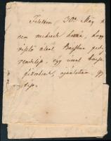 1838 Portós levél kék / bule "F.OFEN" - Fünfkirchen (Gudlin 150 p)