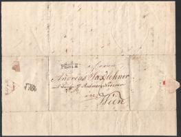 1840 Saxlehner András (1815-1889) nagykereskedő, ásványvízforrás-tulajdonosnak írt német nyelvű levé...