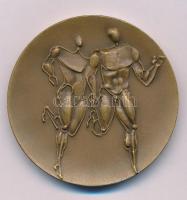 1966. "VIII. Atlétikai Európa Bajnokság Budapest 1966" kétoldalas bronz futó emlékérem. Sz...