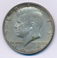 Amerikai Egyesült Államok 1967. 1/2$ Ag "Kennedy" T:AU,XF patina USA 1967. 1/2 Dollar Ag "Kennedy" C:AU,XF patina Krause KM#202a