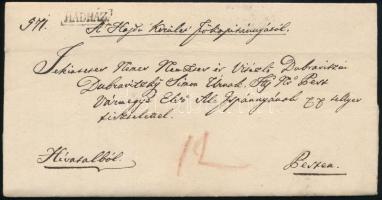 1841 Hivatalos levél "HADHÁZ." - Pest