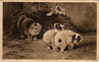 Cat and dogs. Déposé Series 6160. s: Cheriot (EB)