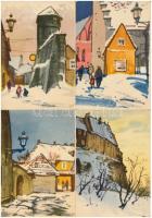 Tallinn, 9 modern art postcards in a paper case s: V. Bogatkin