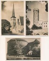 Tallinn - 12 modern black and white town photo postcards