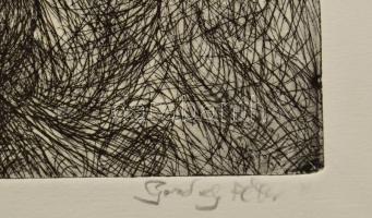 Olvashatatlan jelzéssel: Alakok. Rézkarc, papír. 29x40 cm