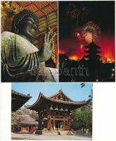 NARA - 18 db megíratlan MODERN japán város képeslap saját tokban / views of Nara: 18 modern unused t...