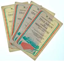 1987. 100Ft "Nemzeti Téglajegy - Téglajegy az új magyar Nemzeti Színház felépítéséhez" (4x) két részletben sorszámkövetők T:XF,VF