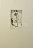 Olvashatatlan jelzéssel, feltehetően román művész: Metamorfózis. Rézkarc, papír. Művészpéldány EA jelzéssel. 20x13 cm