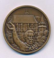 Tóth Sándor (1933-2019) "MISKOLCZ SIGILLUM CIVITATIS" kétoldalas bronz emlékérem, hátoldal...