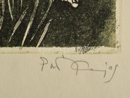 Olvashatatlan jelzéssel: Csákányos törpe. Rézkarc, papír. Próbanyomat. 24,5x23 cm