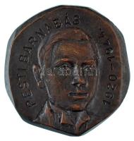 DN "Pesti Barnabás 1920-1944 / Kiváló Mozgalmi Munkáért" kétoldalas, öntött bronz emlékérem (64mm) T:AU