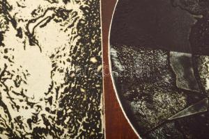 Pató Károly (1950-): "Kupola". Rézkarc, papír, jelzés nélkül. 36x21 cm