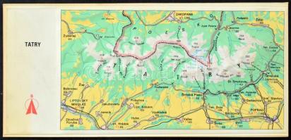 Tátra, Tatry; modern 3 dimenziós térképes terepmodell képeslap / modern 3D model map postcard