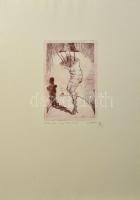 Olvashatatlan jelzéssel, feltehetően román művész: Metamorfózis. Rézkarc, papír. Művészpéldány EA I/X számozással. 20x13 cm