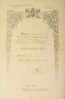 1911 Tartalékos hadapródi kinevezés Polcz Géza, a m. kir. lugosi 8. honvéd gyalogezred tartalékosa részére, báró Hazai Samu honvédelmi miniszter nyomtatott aláírásával, szárazbélyegzővel, a hátoldalon 1913-as kézzel írt, hivatalos feljegyzéssel (tartalékos zászlóssá való kinevezésről). Hajtva, kissé viseltes állapotban, kis lapszéli szakadásokkal, 47,5x31,5 cm