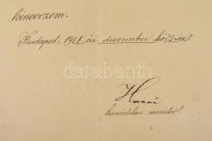 1911 Tartalékos hadapródi kinevezés Polcz Géza, a m. kir. lugosi 8. honvéd gyalogezred tartalékosa r...