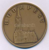DN "Budapest - Mátyás templom" egyoldalas bronz emlékérem (60mm) T:AU
