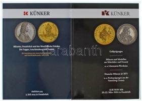 2024-2025. "Künker" 2db árverési katalógus + 2025. "Goud Wissel Kantoor" 2db árv...