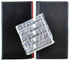 2db kisalakú műbőr kitüntetéstartó berakó összesen 32 férőhellyel + 5db műanyag kitüntetéstartó tok újszerű állapotban