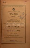 Prinz, Gyula: A Bolor. Der Bolor. Irta:- -. 130 szövegközti ábrával és 8 táblával, valamennyi a szerző eredeti rajza: Von - -. Mit 130 Abbildungen und 8 Tafeln alle von Verfasser Gezeichnet. A Magyar Királyi Földtani Intézet évkönyve XXXV. kötet 6 (záró) füzet. Bp., 1941., Magyar Kir. Földtani Intézet, (Dunántúl Pécsi Egyetemi-ny.), 262+1 p.+ 6 (kihajtható tábla) t. + 2 (kihajtható térkép) t. [A táblák és a térképek a kötet végén mellékletként.] Átkötött modern egészműbőr-kötés, régi intézményi bélyegzésekkel, jó állapotban.