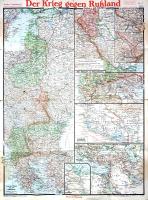 [Térkép] Der westliche Kriegsschauplatz - Der Krieg gegen Russland. (Paasche's Frontenkarte 17)...