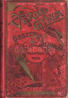 Verne, [Jules] Gyula: Strogoff Mihály utazása Moszkvától Iskutskig. Átdolgozta Szász Károly. Hatodik, egyedül jogosított képes kiadás, huszonhat képpel. Budapest, [1926]. Franklin-Társulat Magyar Irodalmi Intézet és Könyvnyomda. 238 p. Verne Gyula egyik legnevezetesebb, az orosz, tatár és közép-ázsiai népéletből számos részletet bemutató kalandregénye eredeti nyelven először 1876-ban jelent meg, az év folyamán elsőként folyóirat-folytatásokban, majd kétkötetes, végül illusztrált egykötetes kiadásban is. A regény szinte azonnal, 1877-ben került a magyar olvasóközönség elé, mindössze egy évvel a francia eredeti után. A Franklin-kiadás és annak újrakiadásai átvették az eredeti munka illusztrációs anyagát, példányunkat oldalszámozáson belül huszonhat egész oldalas illusztráció díszíti. A Franklin által kiadott Szász Károly-fordítás a századforduló környékétől a Zempléni P. Gyula-féle (Eisler, 1891), az 1920-as évektől a Kövér Ilma-féle fordítással versenyzett (Magyar Kereskedelmi Közlöny, 1923). (Verne Gyula összes munkái.) Aranyozott, festett, illusztrált, vaknyomásos, kissé kopott, enyhén foltos kiadói félvászon kötésben. Jó példány.