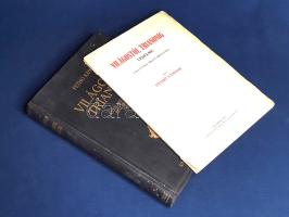 Világostól Trianonig. (+ Pethő Sándor: Világostól Trianonig védelme.) A mai Magyarország kialakulásának története. Írta Pethő Sándor. A földrajzi részt írta Fodor Ferenc. 45 arcképpel, számos térképpel és ábrával. Budapest, 1925. Enciklopédia Rt. (Hungária Hírlapnyomda Rt.) VIII + 324 + [4] p. Pethő Sándor (1885-1940) történész, közíró, a Magyar Területvédő Liga egyik alapítója, a Magyar Nemzet alapító főszerkesztője. Egész oldalas térképvázlatokkal és szövegközti politikusportrékkal gazdagon illusztrált korszakmonográfiájában tárgyilagosan, ám szigorúan von mérleget a dualista korszak politikájáról. Bírálatának középpontjában Tisza Kálmán szabadelvű társadalom- és gazdaságpolitikája áll, mely a magyar külön fejlődés lehetőségeit önös érdekekből nem ragadta meg. A munka a századforduló és a tízes évek belpolitikai konfliktusairól is emlékezetes képet alkot, az összeomlás során felálló Károlyi-kormányzatról, illetve a Tanácsköztársaság produkciójáról pedig éles kritikát fogalmaz meg. A munka ezért felkerült az Ideiglenes Nemzeti Kormány által 1945-ben betiltott művek jegyzékére. Példányunk a mű harmadik kiadásából származik. Aranyozott, illusztrált kiadói egészvászon kötésben, jó példány. Hozzá tartozik: Pethő Sándor: Világostól Trianonig védelme. Válasz Nagy Miklós bírálatára. Budapest, 1926. Enciklopédia Rt. (Hungária Hírlapnyomda Rt.) 46 p. Egyetlen kiadás. Pethő Sándor történész, közíró oknyomozó jellegű politikai korszakmonográfiája 1925-ben jelent meg, ugyanazon évben három kiadásban is. A munkáról Nagy Miklós újságíró többrészes kritikát írt a nívós esszéfolyóiratban, a Budapesti Szemlében, majd a kritikát különlenyomatban is terjesztette. Válasziratunkban Pethő Sándor Nagy Miklós politikai pamfletének érvrendszerével vitatkozik, és az eredeti Pethő-tanulmány néhány pontját még alaposabban alátámasztja. Fűzve, feliratozott, enyhén sérült kiadói borítóban. Jó példány.