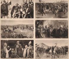 Honfoglalás. Történelmi társasjáték.
[Budapest, 1935]. [Kiadó és nyomda nélkül]. 6 játéktábla, 3x36...