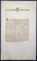 [Oklevél] ca 1560. I. Ferdinánd magyar király (ur. 1521-1564) felségárulás miatt megfosztja Perényi Ferenc tárnokmestert Abaúj megyei birtokaitól és Szikszó város birtokától, a birtokjogokat hívére, a Habsburg-hitű Macedóniai Péter kamarásmesterre testálva. [Hely nélkül, 1779 körül.] [Nyomda nélkül.] [2] p. Folio. Latin nyelvű oklevél-nyomtatványunk eredetije 1560 körül keletkezett. Az okmányban I. Ferdinánd magyar király az ország egyik jelentős méltóságának, Perényi Ferenc tárnokmesternek felségárulás miatti birtokfosztásáról rendelkezik. A korábban Habsburg-pártinak számító Perényi Ferenc főúr dokumentumunk szövege szerint 1559-ben elnyerte az Abaúj megyei Szikszó városát és további abaúji birtoktesteket. Ám a főúr még ebben az évben az erdélyi különállást képviselő Jagelló Izabella, valamint fia, János Zsigmond pártjára állt. A pártváltást az ellenérdekelt Habsburg-uralkodó - oklevelünk kiadója - főbenjáró bűnnek ítélte, és ennek nyomán dokumentumunk jogi aktusával megfosztotta Perényi Ferencet valamennyi birtokától, és annak birtokjogát örök időkre saját hívére, Macedóniai Péter kamarásmesternek és fiú ági örököseinek adományozta. Levéltári jelentőségű dokumentumunk a 220 évvel korábban kiadott felségárulási oklevél nyomán készült birtokjogi nyomtatvány. Jó állapotú lap.