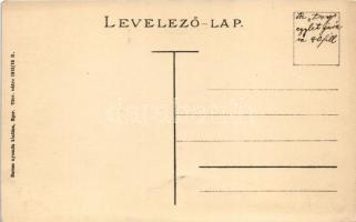 Eger, római katolikus templom. Magyar zászlós címeres szecessziós keret. Baross nyomda kiadása (gyűr...