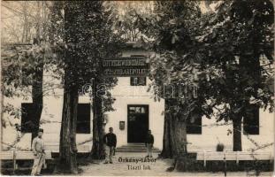 Örkény, Örkénytábor (Táborfalva); Officiers Wohngebäude / Tiszti lak épület, K.u.k. katonák. Wassermann Vilmos kiadása (EK)