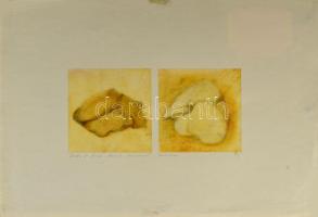 Veres, Pavel (1954-): Formatanulmányok. Ceruza, papír. Jelzett. Lapszéli kisebb sérülésekkel. 13x27 cm