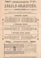 [Aprónyomtatvány] Sigmund József pesti vászon- és fehérnemű kereskedő vállalatának képviselőválasztá...