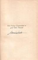 Harsányi Zsolt:  Sacra Corona. A magyar Szent Korona története. (Aláírt példány.) Budapest, (1938). Singer és Wolfner Irodalmi Intézet Rt. (Budapesti Hírlap ny.) 1 t. (címkép) + 274 + [2] p. Első kiadás. Az első nyomtatott oldalon Harsányi Zsolt (1887-1943) író, újságíró, színigazgató saját kezű aláírása. Aranyozott kiadói egészvászon kötésben, jó példány.