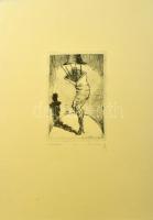 Olvashatatlan jelzéssel, feltehetően román művész: Metamorfózis. Rézkarc, papír. Művészpéldány EA jelzéssel. 20x13 cm