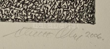 Olvashatatlan jelzéssel: Öreg fa X, 2006. Litográfia, papír. 19/20 számozással. 32x22 cm