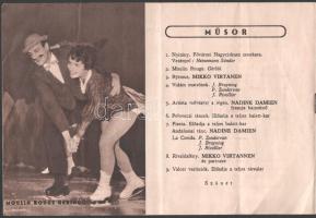 1957 Paris sur glace, a Fővárosi Nagycirkusz műsorfüzete, fekete-fehér képekkel illusztrálva, kiadói...