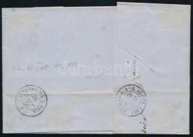 1856 Levél / Cover with 2 stamps "PARIS"