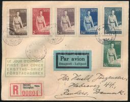 1941 Ajánlott légi levél Dániába / Registered airmail cover to Denmark