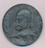 Bődy Kálmán (1885-1956) 1918. "Tisza István" bronzozott Zn emlékérem csavaros hátoldallal. "A HONFI HŰSÉG ÉS JELLEMSZILÁRDSÁG HŐSE ÉS VÉRTANUJA VOLT" (61mm) T:VF,F, lekopott bronzozás, a csavar hiányzik