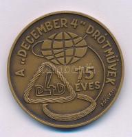 Pócsik István (1933-) 1987. "A 'December 4' Drótművek 75 éves / 1921-1987" kétoldalas bronz emlékérem (42,5mm) T:AU