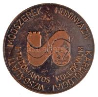 Szabó Ferenc (1944-) 1981. "Noninvaziv Kardiológiai Vizsgálati Módszerek - I. Tudományos Kollokvium / Esztergom" kétoldalas bronz emlékérem (60mm) T:XF, pici ph., patina