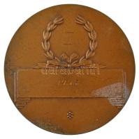 1953. "I. díj" kétoldalas bronz atlétikai díjérem. Szign.: Iván István (1905-1968) (65mm) ...