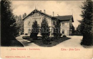 Tátra, Magas-Tátra, Vysoké Tatry; Felka, Turistatelep. Stengel &amp; Co. 8956. / tourist house (b)