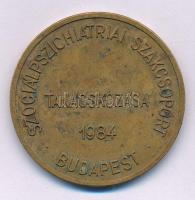 1984. "Szociálpszichiátriai Szakcsoport Tanácskozása - Budapest" kétoldalas bronz emlékérem (40mm) T:XF, patina