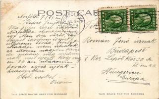 1912 Norfolk (Virginia), Main Street, Saks &amp; Co., tram, shops (wet corner)